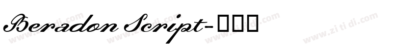 Beradon Script字体转换